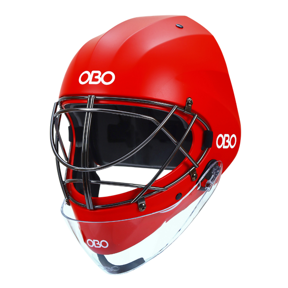 ABS Helmet Red with Throat Guard