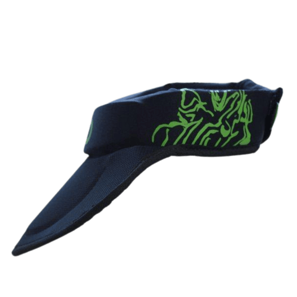 OBO | OBO ROBO Throat Guard with Bib | ROBO Throat Guard with Bib - Black/Green / One Size | Total Hockey