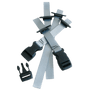 OBO | OBO Rear Kicker Straps | Rear Kicker Straps - Silver / 1 Set | Total Hockey