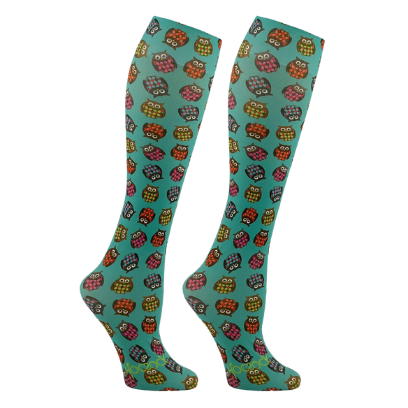 Owls In Argyle Performance Liner Sport Socks