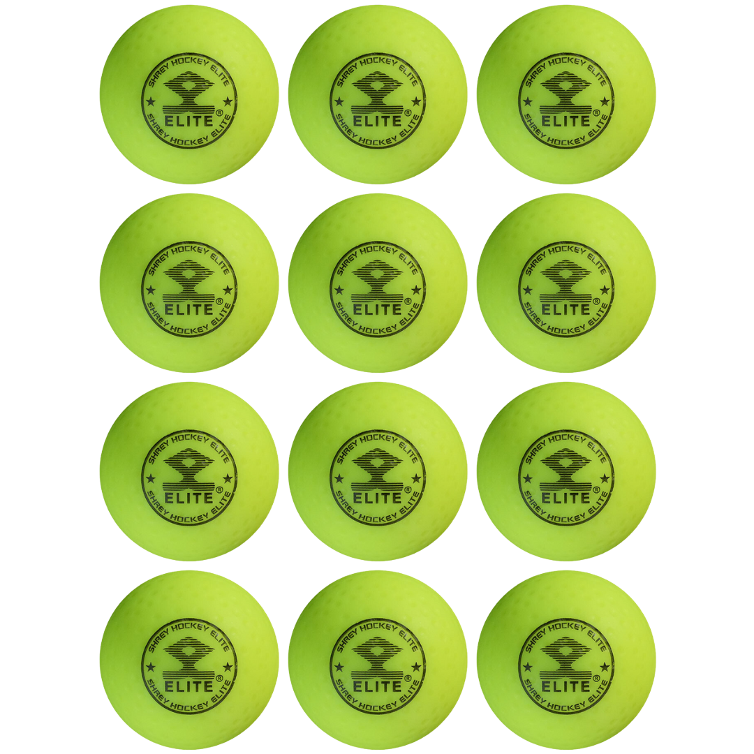 Shrey Hockey | Shrey Hockey Elite Dimple Ball - Box Of 12 | Elite Dimple Ball - Box Of 12 - Yellow | Total Hockey