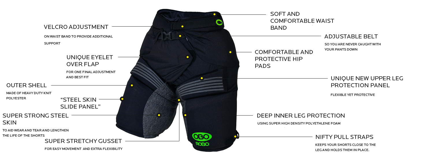 Hockey shorts with deals velcro