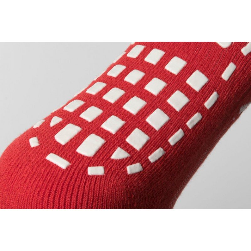 Non-Slip Mid Leg Socks Red