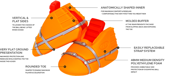 OBO | OBO OGO Kickers | OGO Kickers - Orange / Small | Total Hockey