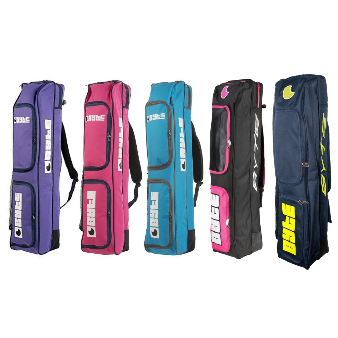 Produktbild von BYTE SX Hockeyschlägertasche – Grau-Mint, Für 4 Schläger, Mit Doppelten Schultergurten (600D Polyester)