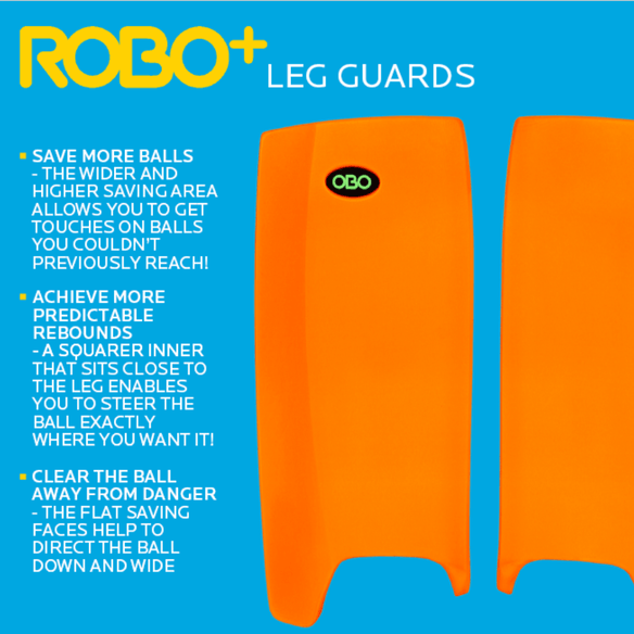 OBO | OBO ROBO PLUS Legguards Red | ROBO PLUS Legguards Red - Medium / Red | Total Hockey